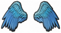 Blue Angel Wings Patches 2 Piece Set | Embroidered Patches